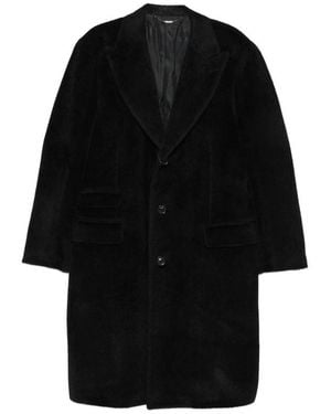 Canali Single-Breasted Notched-Lapels Coat - Black
