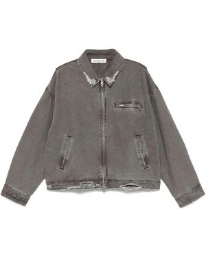 Cole Buxton Cotton Denim Jacket - Gray
