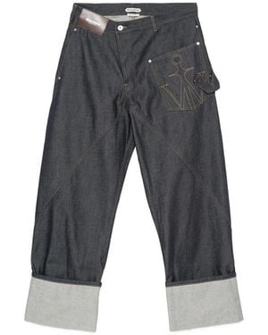 JW Anderson Button-Fastening Wide-Leg Jeans - Grey