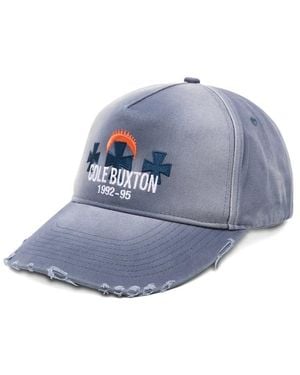 Cole Buxton Distressed Embroidered Baseball Cap - Blue