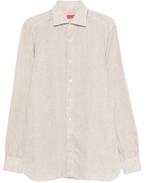 Isaia Buttoned Long-Sleeve Shirt - White