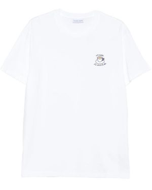 Maison Labiche Café Popincourt Embroidered T-Shirt - White