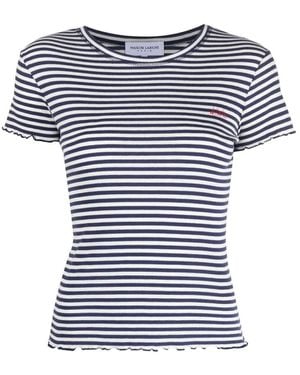Maison Labiche Striped Organic Cotton T-Shirt - Blue