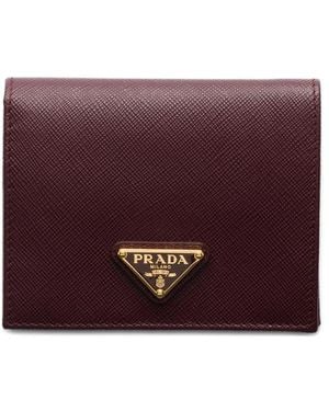 Prada Small Saffiano Leather Wallet - Purple