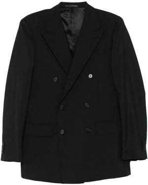 Caruso Double-Breasted Blazer - Black