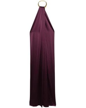 Stephane Rolland Ring-Neck Maxi Dress - Purple