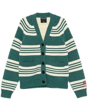 B.B. Wallace B. B. Wallace Horizontal-Stripe Button-Up Cardigan - Green
