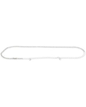 McQueen Pearl-Embellishment Belt - White