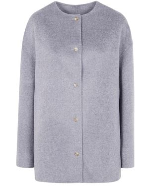 Loulou de Saison Button-Front Wool Coat - Blue