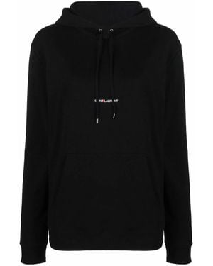 Saint Laurent Logo Print Hoodie - Black