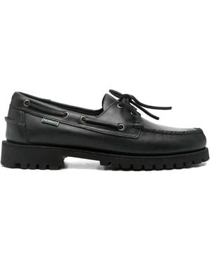 Sebago Leather Boat Shoes - Black