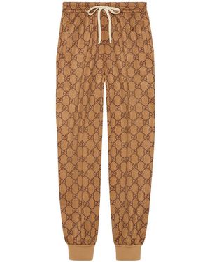 Gucci Technical Knit Logo Jogging Bottoms - Brown