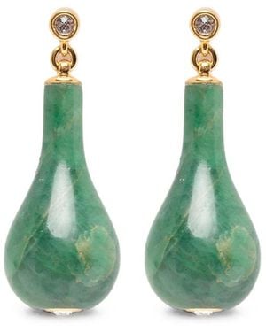 TOTEME Jade Drop-Design Earrings - Green