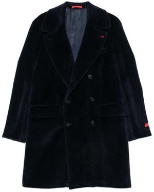 Isaia Double-Breasted Coat - Black