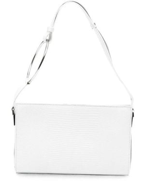 Dondup Ring-Detail Pebbled Tote Bag - White