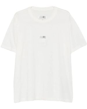 MM6 by Maison Margiela Logo-Pach T-Shirt - White