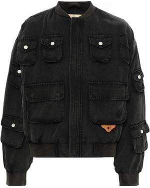 UNTITLED ARTWORKS Logo-Embroidered Bomber Jacket - Black