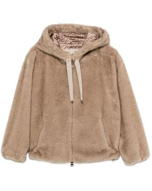 Herno Hooded Zip-Up Jacket - Natural