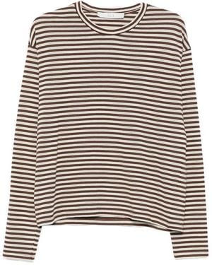 Tela Striped Long-Sleeve T-Shirt - Brown
