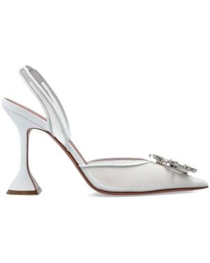 AMINA MUADDI Begum Mesh Embellishment Court Shoes - White