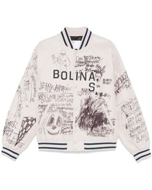 PALY Graffiti-Print Bomber Jacket - Natural