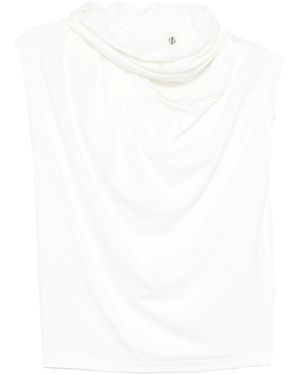 THE GARMENT Draped Scarf Blouse - White