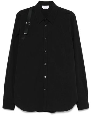 McQueen 'Harness' Cotton Shirt - Black