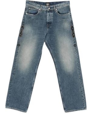 HTC Stud-Embellishment Jeans - Blue