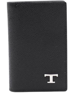 Tod's Logo Leather Cardholder - Black