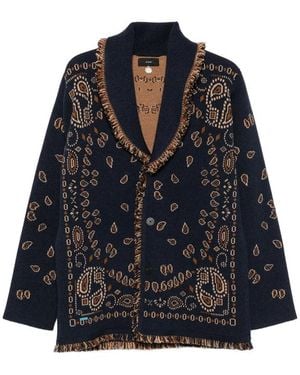 Alanui Paisley-Jacquard Cardigan - Blue
