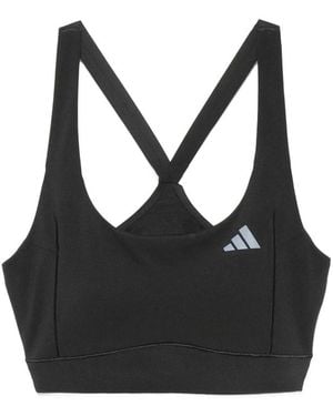 Adidas X Entire Studios X Entire Studios Logo-Print Racerback Sports Bra - Black