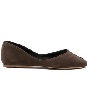 Jude Open-Toe Ballet Flats - Black