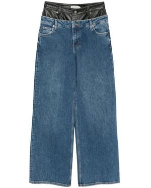 Jonathan Simkhai Layered-Waistband Jeans - Blue