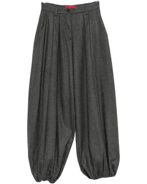 Thelatest Pleated Balloon-Hem Trousers - Grey