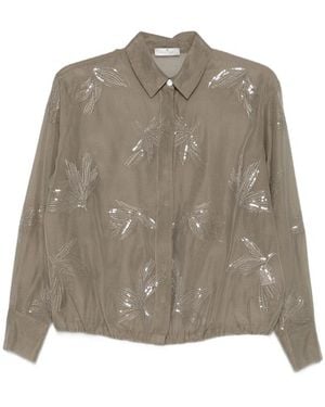 Panicale Sequin-Detail Blouse - Grey