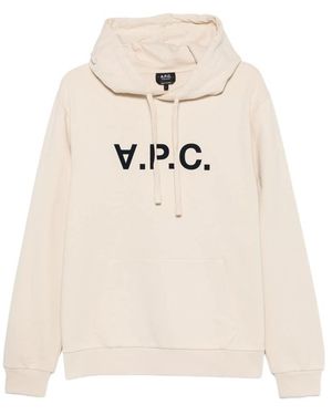 A.P.C. A. P.C. Logo-Print Hoodie - White
