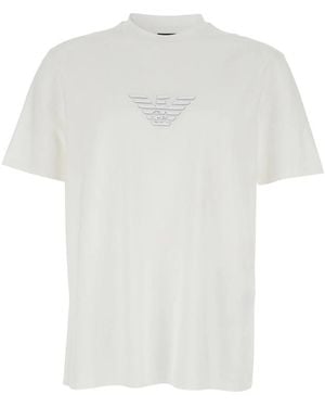 Emporio Armani Logo-Patch T-Shirt - White