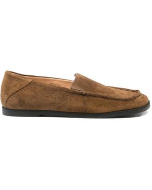 Dear Frances Drew Suede Loafers - Brown