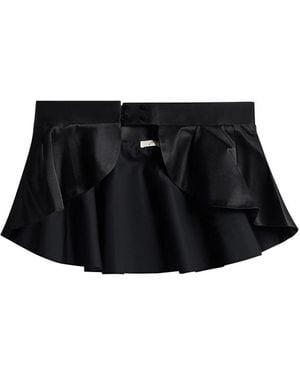 BITE STUDIOS Ruffled Satin Belt - Black