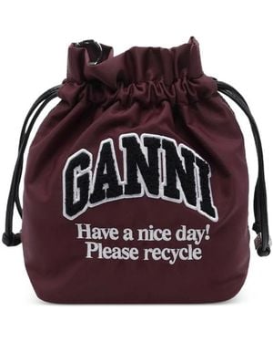 Ganni Bucket Bags - Red