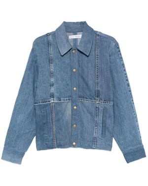 E.L.V. Denim E. L.V. Denim Kara Panelled Denim Jacket - Blue