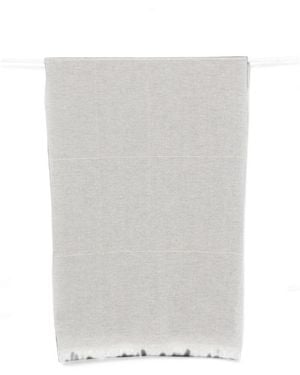 D'Aniello Checked Fringed-Edge Scarf - Gray