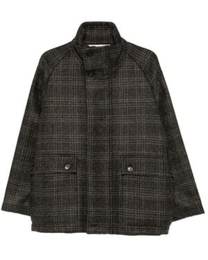Barena Long-Sleeve Checked Jacket - Black