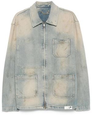 Golden Goose Zip-Up Denim Jacket - Green