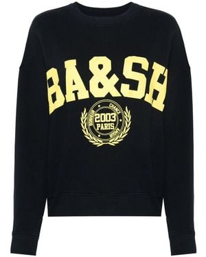 Ba&sh Benjamin Logo-Print Sweatshirt - Blue