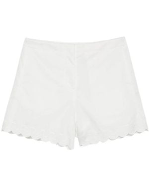Low Classic Embroidered Shorts - White