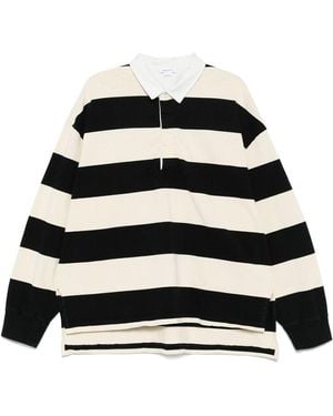 McQueen Striped Polo Shirt - Black