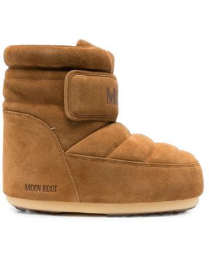 Moon Boot Icon Strap Suede Boots - Brown