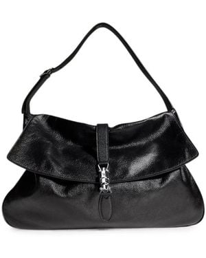 Gucci Jackie Flap Large Crossbody Bag - Black