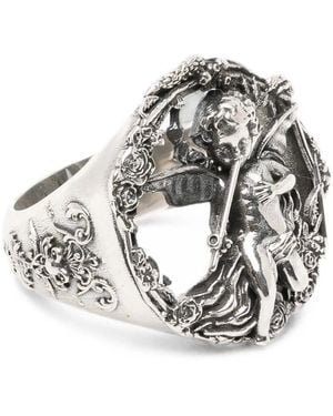 Enfants Riches Deprimes Cherub-Detail Ring - Metallic